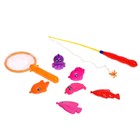 Магнитная рыбалка для детей «Морские жители», 1 удочка , 1 сачок, 6 игрушек, цвета МИКС - Фото 7
