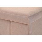 Пуф-куб с нишей для хранения, размер 38х38х38 см, мебельная ткань, цвет бежевый микс - Фото 3
