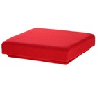 Пуф-куб с нишей для хранения, размер 38х38х38 см, мебельная ткань, цвет красный микс - Фото 6