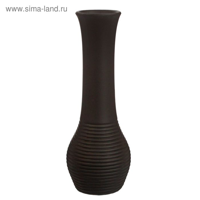 Ваза керамика "Дубль" чёрная 30 см, микс - Фото 1