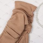 Перчатки женские удлиненные Collorista "Стяжка", размер 9.5, цвет бежевый - Фото 2
