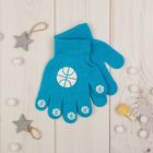 Перчатки детские Collorista "Мячики", размер 8, цвет голубой - Фото 1