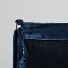 Сумка молодёжная, 1 отдел, наружный карман, длинный ремень, цвет синий - Фото 4