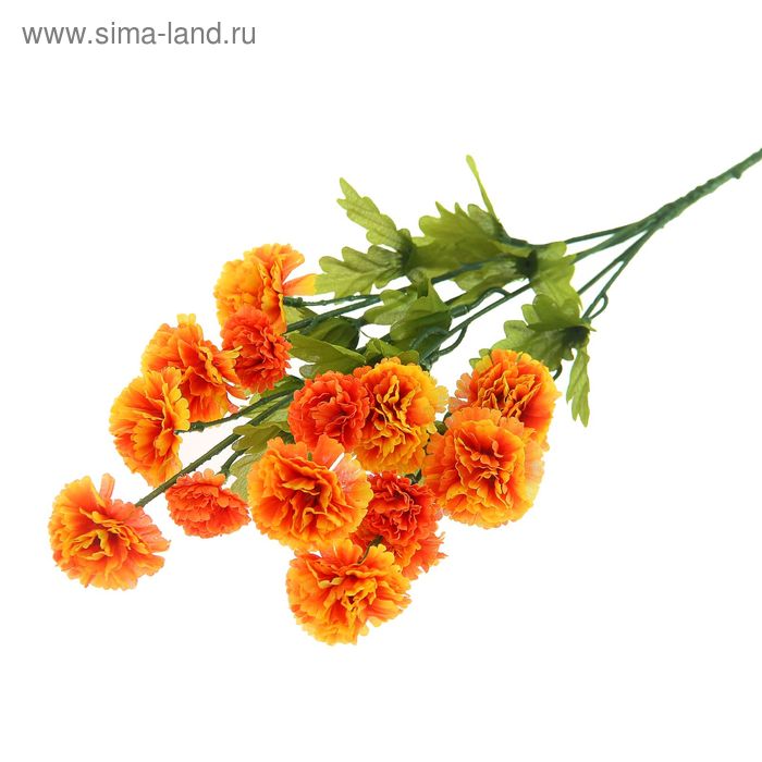Цветы искусственные "Бархатцы кустовые" 62 см оранж - Фото 1