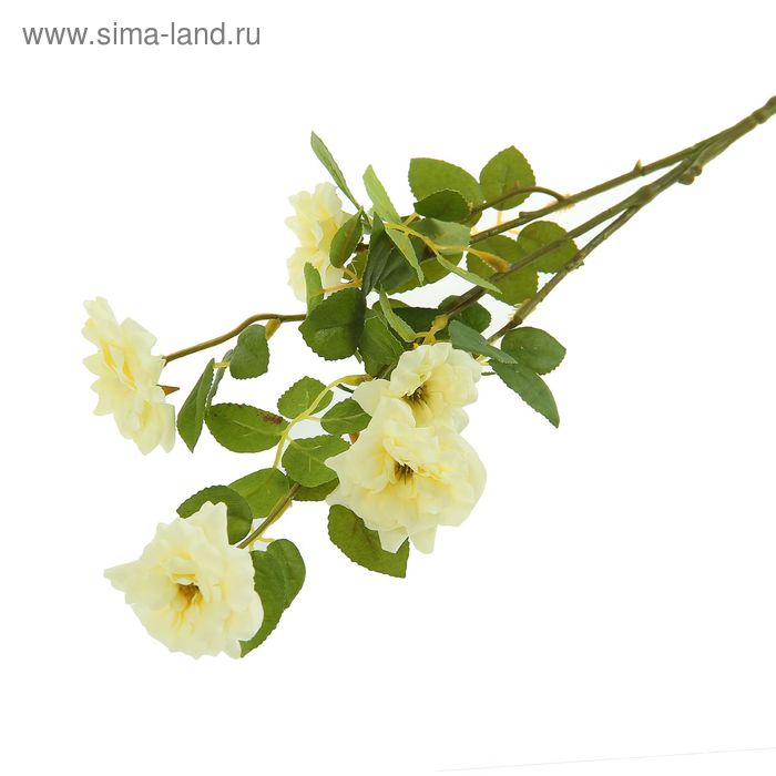 Цветы искусственные "Куст шиповника" 53 см белый - Фото 1