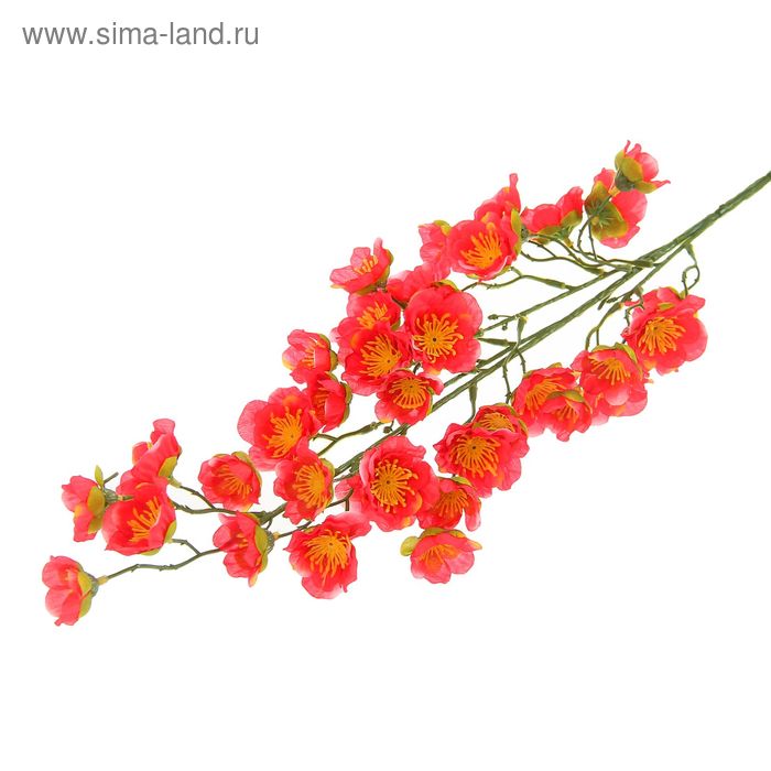 Цветы искусственные "Ветка яблони Макамик" 80 см коралловый - Фото 1