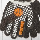 Перчатки с шерстью детские Collorista "Баскетбольный мяч", размер 16 (р-р произв. 14), цвет коричневый - Фото 2