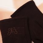Перчатки женские Collorista "Вышивка бабочка", размер 9.5, цвет коричневый - Фото 2