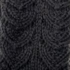 Перчатки женские двуслойные вязаные с митенками, цвет серый - Фото 4