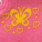 Перчатки для девочки Collorista "Бабочка", размер 14 (р-р произв. 12), цвет розовый/зелёный - Фото 2