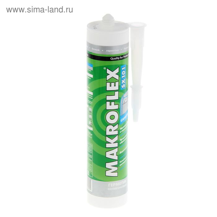 Герметик силиконовый Makroflex SX101, санитарный, белый, 290 мл - Фото 1