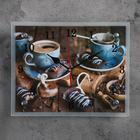 Часы-картина настенные, серия: Кухня, "Кофе и конфеты", 20х25 см - фото 317891033