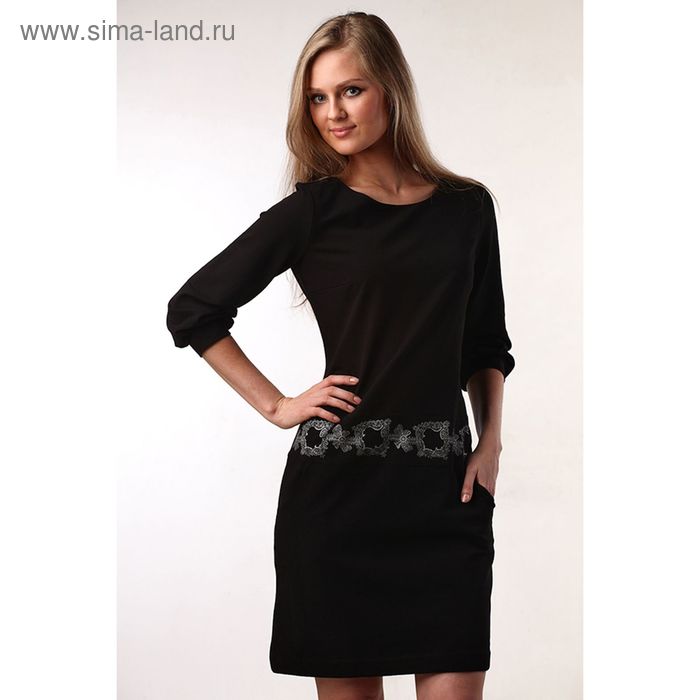 Платье женское М-09014-05 черный, р-р 46 - Фото 1