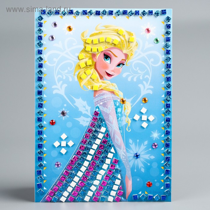 Мозаика стикерная, Холодное сердце, EVA стикеры + карточка для гадания - Фото 1