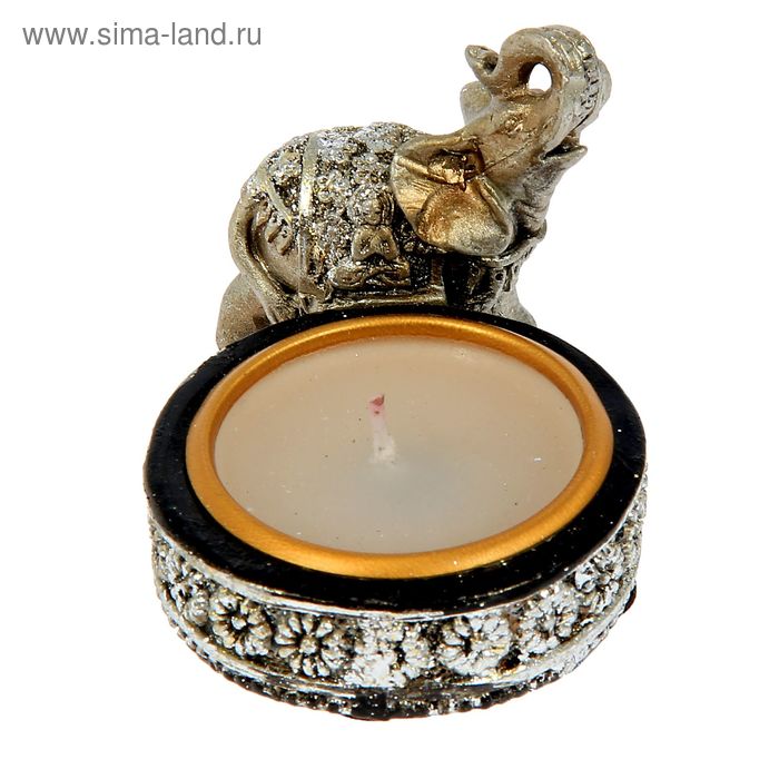 Сувенир полистоун "Слон Кришна" со свечой 7х5х5 см - Фото 1