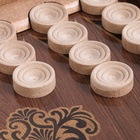 Нарды деревянные «Удав», кожа, настольная игра,60×60 см, фишка d=2.7 см, h=0.9 см, чёрные - Фото 13