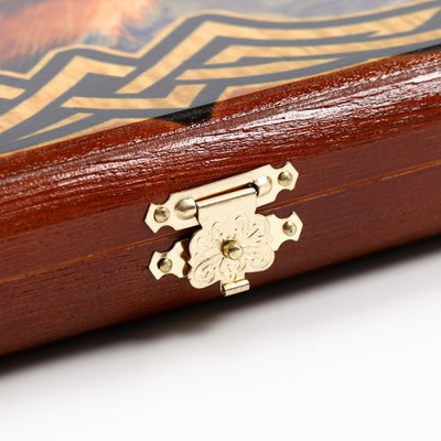 Нарды деревянные большие, с шашками "Тигр", настольная игра, 60 х 60 см