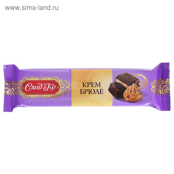Шоколад "Сладко" тёмный с начинкой крем-брюле, 50 г - Фото 1