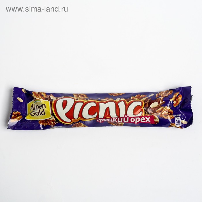 Шоколад Picnic грецкий орех, 52 г - Фото 1