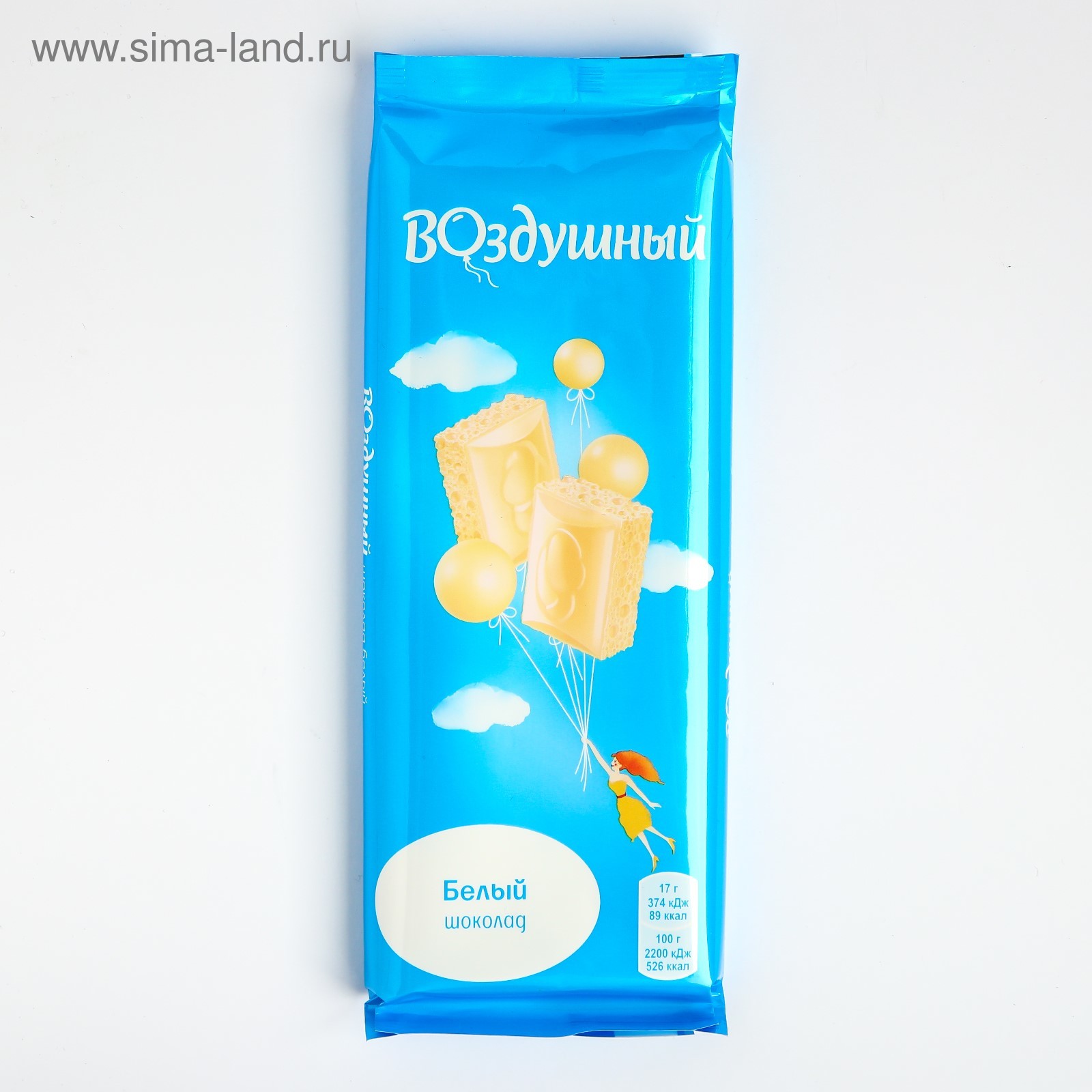 Калорийность и пищевая ценность Белый пористый шоколад