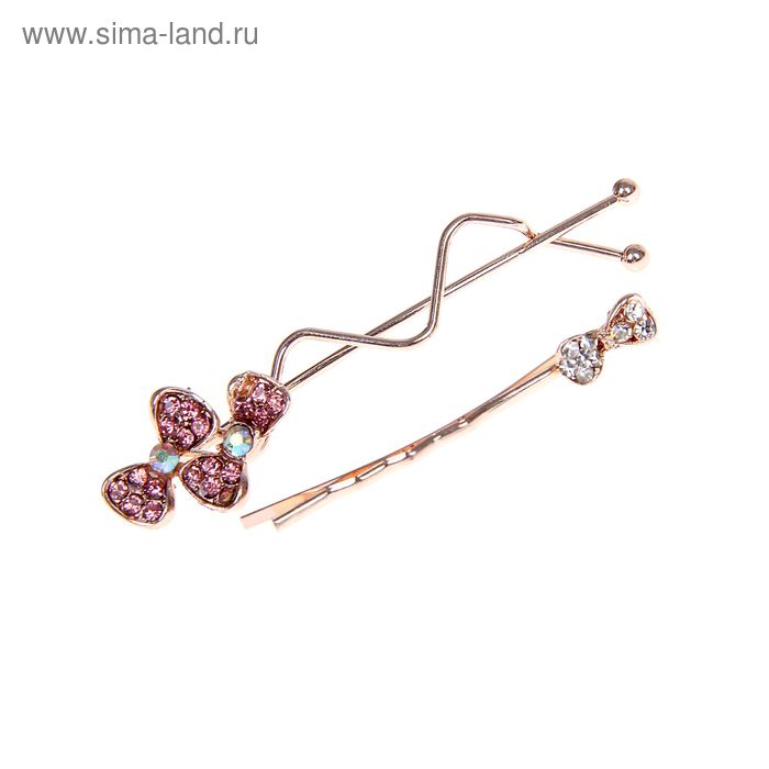 Набор для волос "Королева" бантик, невидимка-4,5 см, заколка-6,6 см - Фото 1