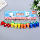 Фонарик брелок для ключей на кольце «Клубничка», светит, 3×5.5×3 см, МИКС - Фото 5