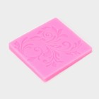 Молд Доляна «Вензель», силикон, 6×5,5 см, цвет розовый - фото 4552542