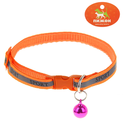 Ошейник "Спорт" со светоотражающей полосой, 31 х 1 см, микс цветов