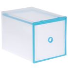 Короб для хранения выдвижной 28х20х20 см "Кант" цвет бело-голубой - Фото 1