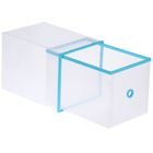 Короб для хранения выдвижной 28х20х20 см "Кант" цвет бело-голубой - Фото 2