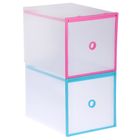 Короб для хранения выдвижной 28х20х20 см "Кант" цвет бело-голубой - Фото 3