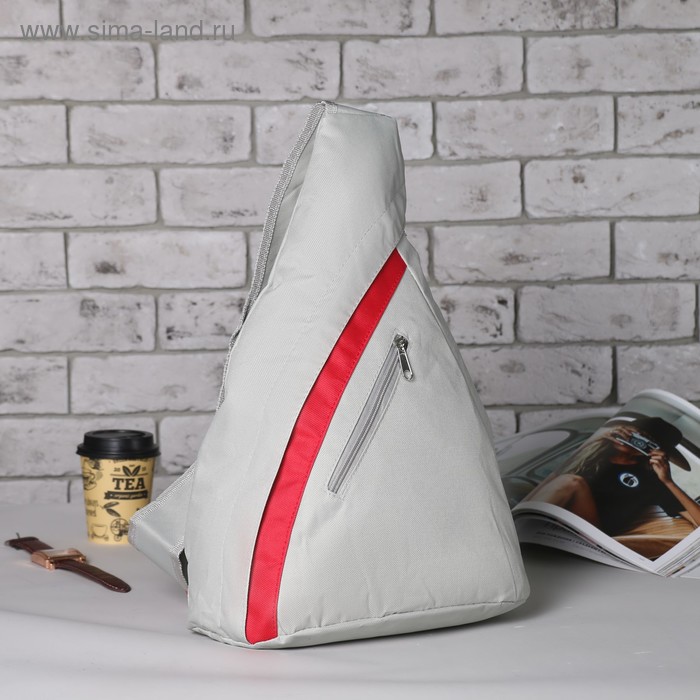 Сумка-рюкзак спортивная Sport, 1 отдел, 2 наружных кармана, серый - Фото 1