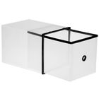 Короб для хранения выдвижной 28х20х20 см "Кант" цвет бело-черный - Фото 2