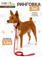 Ринговка для собак, 130×0.8 см, красная - Фото 1