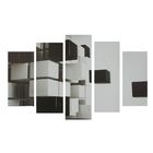 Картина модульная на подрамнике «3D квадраты», 80×140 см: 2-25×52 см, 2-25×66.5, 1-25×80 см - Фото 1