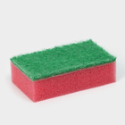 Губка для посуды с чистящим слоем Доляна «Эконом», 7.5×4.5×2.5 см, 5 шт., мини - Фото 2