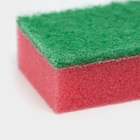 Губка для посуды с чистящим слоем Доляна «Эконом», 7.5×4.5×2.5 см, 5 шт., мини - Фото 4