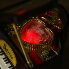 Шкатулка музыкальная пластик "Рояль" 12х14х9 см - Фото 4