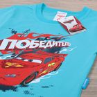 Футболка для мальчиков "Победитель", Тачки, рост 86-92 (28) см, 1-2 года, 100% хлопок - Фото 2
