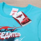 Футболка для мальчиков "Победитель", Тачки, рост 86-92 (28) см, 1-2 года, 100% хлопок - Фото 3