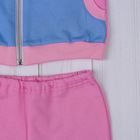 Комплект для девочки (джемпер+штаны), рост 98-104 см (56), цвет розовый/светло-голубой (арт. Д 15166/1/8-П) - Фото 5