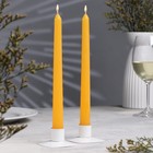 Набор свечей античных, 2,2х 25  см, лакированная 2 штуки, жёлтый - Фото 3