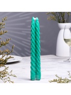 Набор свечей витых, 2.2×25 см, лакированная 2 шт., зелёный  (артикул 1264488)  большой выбор товаров оптом и в розницу по низким ценам с доставкой