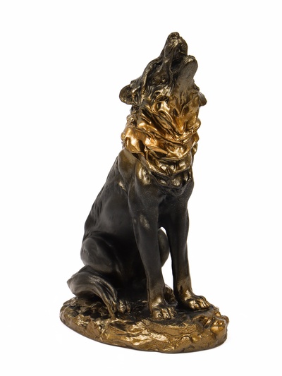 Фигурка «Волк», гипс под бронзу, 11×18×7 см