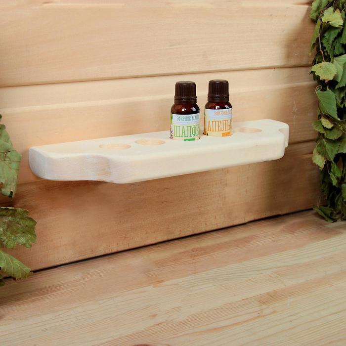 Полка для эфирных масел «Лира», 30×7×3 см, деревянная, настенная, «Добропаровъ» - Фото 1