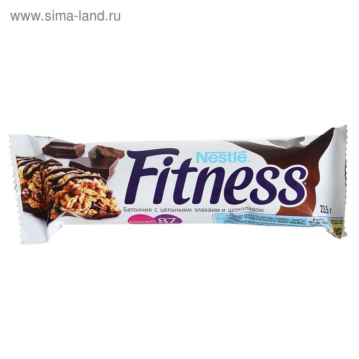 Батончик злаковый Fitness, шоколадный, 23,5 г - Фото 1