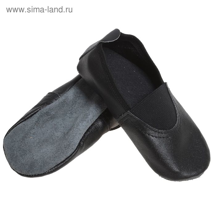 Чешки из натуральной кожи, длина по стельке 16,5 см, цвет чёрный, МИКС - Фото 1