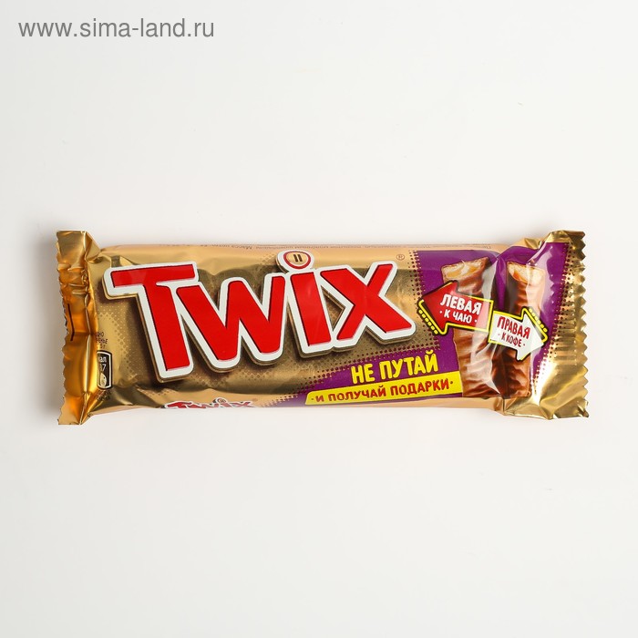 Шоколадный батончик Twix, 55 г - Фото 1