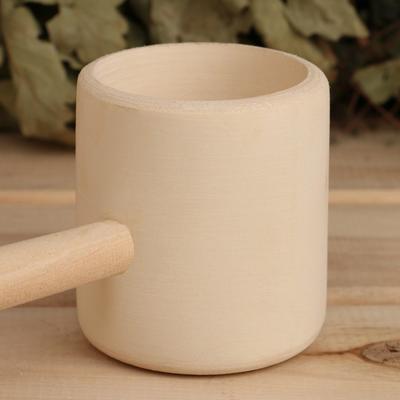 Ковш-черпак для бани точеный из липы 0.2л, 41 см, "Добропаровъ"