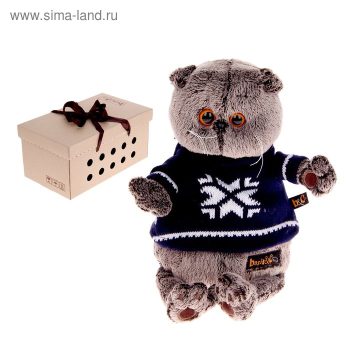 Мягкая игрушка «Басик» в свитере, 25 см - Фото 1